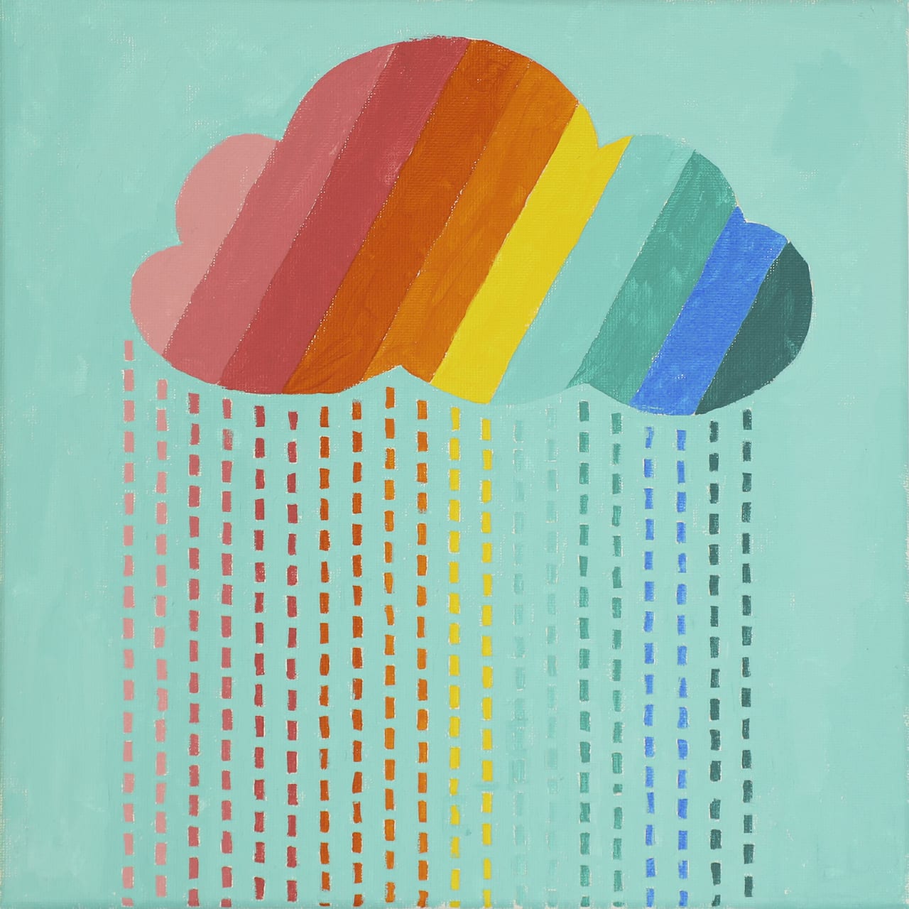 Jonathan Adler x Michaels 11" x 11" Rainbow Rainfall Canvas Painting Kit